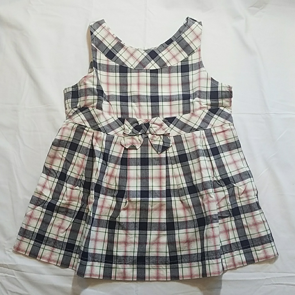 Gymboree Prep School plaid swing top, 12